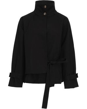 Source Unknown Esme Storm-Back Cotton Gabardine Jacket - Black