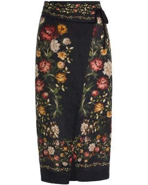 Agua Bendita Tierra Paramo Linen Floral Pareo - Black