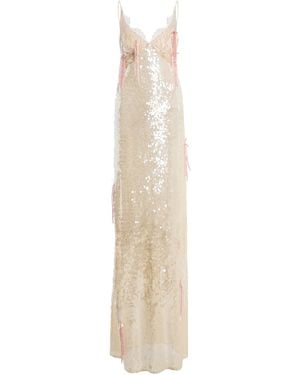 Wiederhoeft Exclusive Paillette Maxi Dress - White