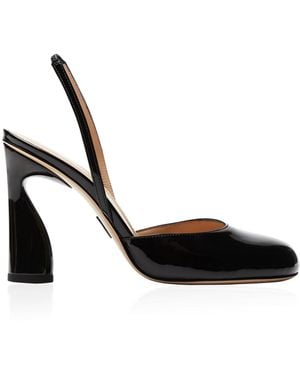Paul Andrew Disk Leather Court Shoes - Black