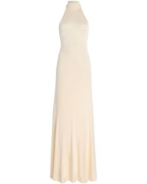 The New Arrivals Ilkyaz Ozel Leia Jersey Maxi Dress - White