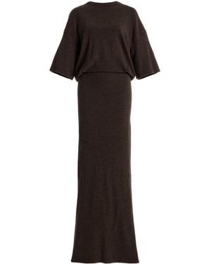 DARKPARK Marlin Open-Back Wool Maxi Dress - Black
