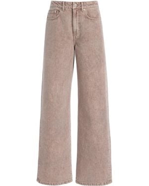 Jeanerica Belem Mid-Rise Wide-Leg Jeans - Natural