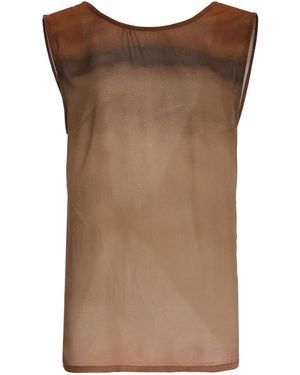 Anemos Open-Back Reversible Tie Tank Top - Brown