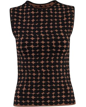 Pepa Pombo Amina Printed Top - Black