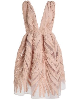Greta Constantine Prinia Mesh A-Line Dress - Pink