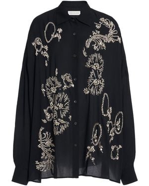 Dries Van Noten Casia Embroidered Shirt - Black