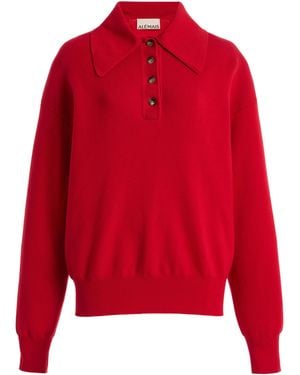 ALÉMAIS Rocky Wool Polo - Red
