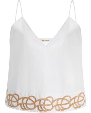 By Malene Birger Jennie Embroidered Cotton Vest - White