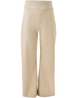 Carolina Herrera Diane Mid-Rise Cotton Sateen Wide-Leg Trousers - Natural