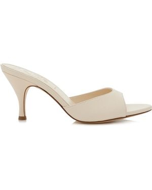 Aeyde Samia Leather Sandals - White