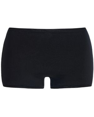 ÉTERNE High-Waisted Jersey Boy Shorts - Black