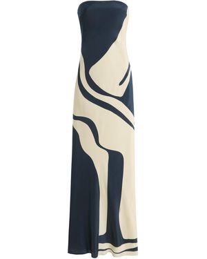 SIR. Lilou Strapless Midi Dress - Blue