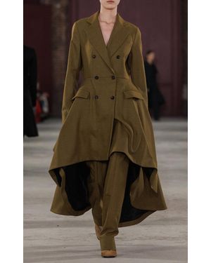 DIOTIMA Double-Breasted Wool-Blend Riding Coat - Brown