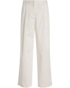 Matteau High-Rise Stretch-Cotton Pants - White