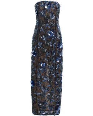 Rachel Gilbert Exclusive Pierre Embellished Tulle Gown - Blue