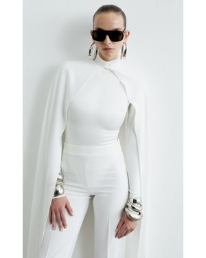The New Arrivals Ilkyaz Ozel Leonor Savoy Avenue Cape - White