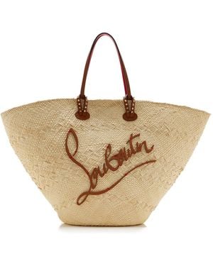 Christian Louboutin Cabata Large Raffia Basket Bag - Natural