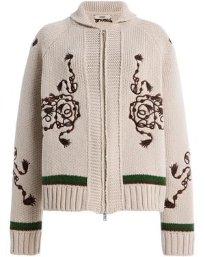 Siedres Niasa Wool-Blend Cardigan - Natural