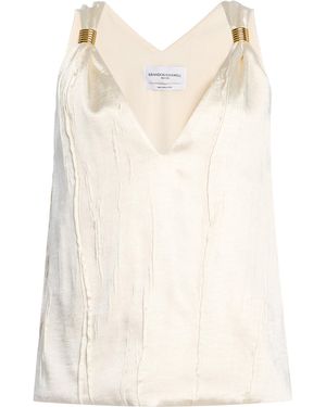 Brandon Maxwell The Drew Satin Tank Top - Natural