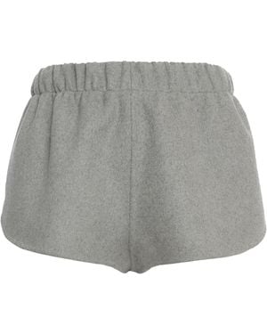 Malo Cashmere-Virgin Wool Mini Shorts - Gray