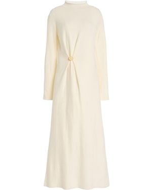 Loulou de Saison Lucero Draped Wool-cashmere Knit Dress - Natural