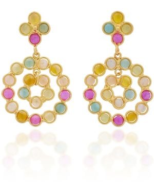 Sylvia Toledano Flower Candies 22K-Plated-Stone Earrings - Metallic