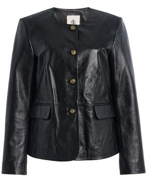 THE GARMENT Soho Leather Blazer - Black