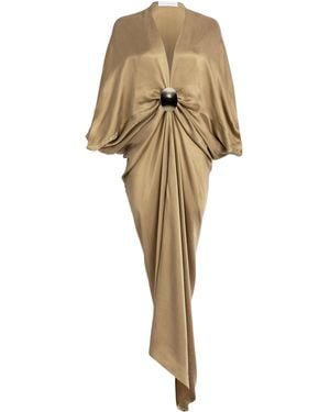 Silvia Tcherassi Foire Gathered Crepe Tunic - Natural