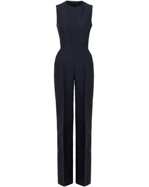 Martin Grant Tailored Wool Jumpsuit - Blue