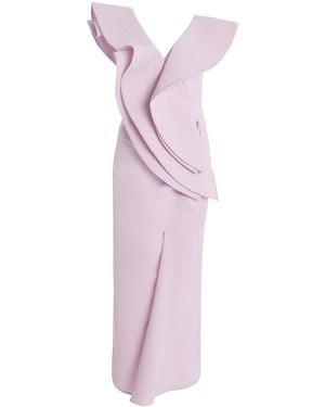 Maticevski Revive Wave Sculptural Crepe Maxi Dress - Pink