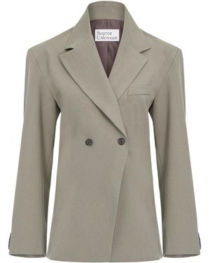 Source Unknown Nangy Cinched Blazer - Grey
