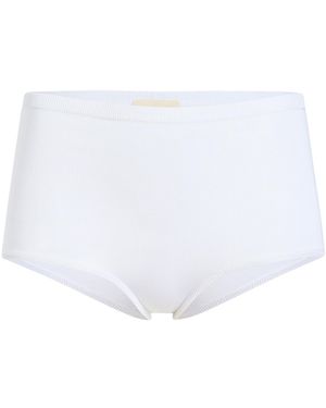 KHAITE Geri Mid-Rise Mini Shorts - White