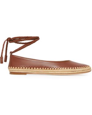 Max Mara Leather Ballet Flats - Brown