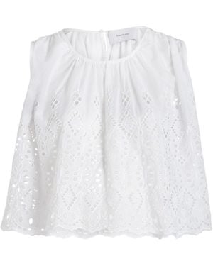 Merlette Dacere Cotton Eyelet Top - White