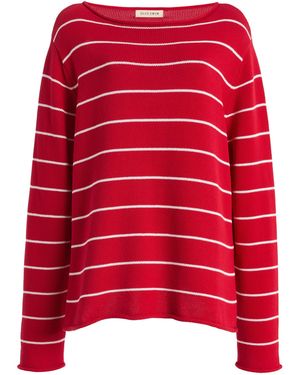 ELCE Manon Striped Cotton Jumper - Red