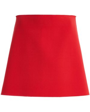 Birrot Exclusive Lay3 Cotton-Blend Mini Skirt - Red