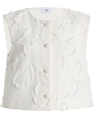 Adam Lippes Remo Cotton Fil Coupe Top - White