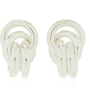 LIE STUDIO The Vera Sterling Silver Earrings - White
