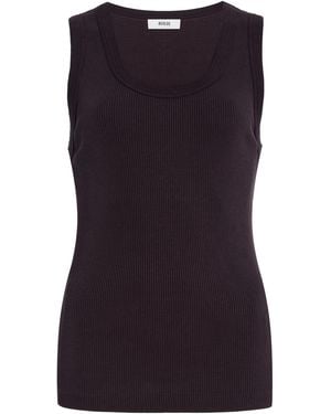 Agolde Poppy Cotton-Blend Tank Top - Black