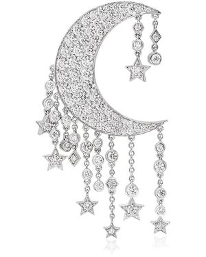 Ashna Mehta Crescent Moon 18K Diamond Bag Charm - White