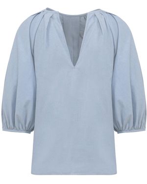 Martin Grant Balloon Sleeve Top - Blue