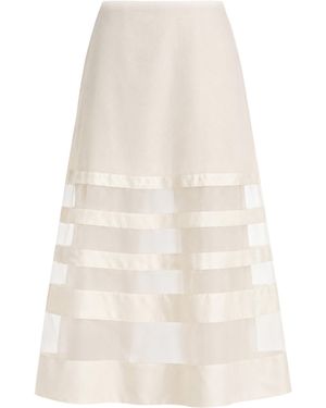 Merlette Valentina Silk Organza Skirt - White