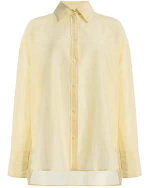 Twp Big Joe Oversized Cotton-Silk Shirt - Yellow