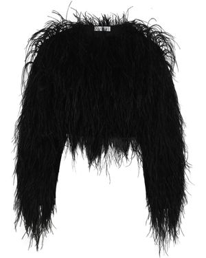 Harris Tapper Aitti Ostrich Feather Jacket - Black