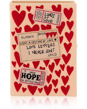 Olympia Le-Tan Peach Love Letters Clutch - Red