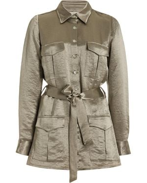 USISI SISTER Eloise Satin Jacket - Natural