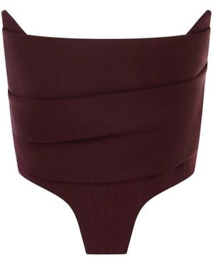 Alex Perry Wool Corset Top - Purple