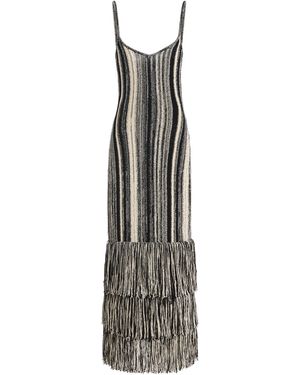 Ulla Johnson Nadine Fringed Knit Maxi Dress - White
