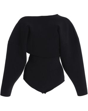 Altuzarra Ludo Off-The-Shoulder Knit Bodysuit - Black